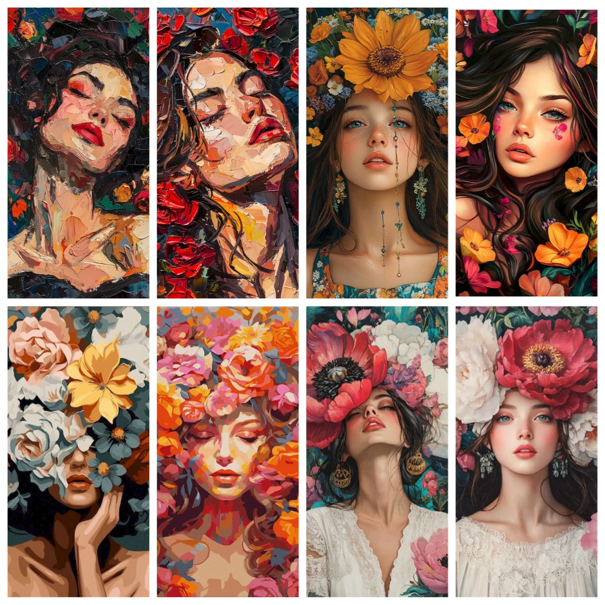 

Jigsaw Puzzle 1000 Pieces Flowers Girl Puzzle Home Decor for Adults Game Family Fun Puzzles Educational Toys for Kids