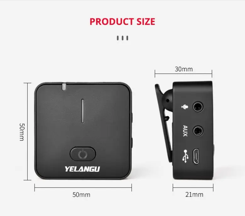 โทรศัพท์มือถือแบบพกพาการสัมภาษณ์ไมโครโฟนไร้สายไมโครโฟนไร้สาย2.4G สำหรับกล้องสมาร์ทโฟน