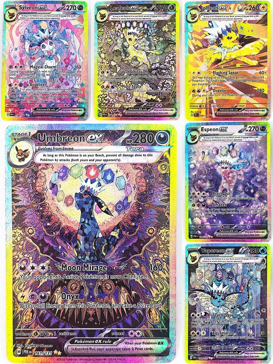 PTCG PRE Umbreon Eevee Sylveon Leafeon Glaceon Toys Hobbies Hobby Collectibles Game Collection Anime Cards