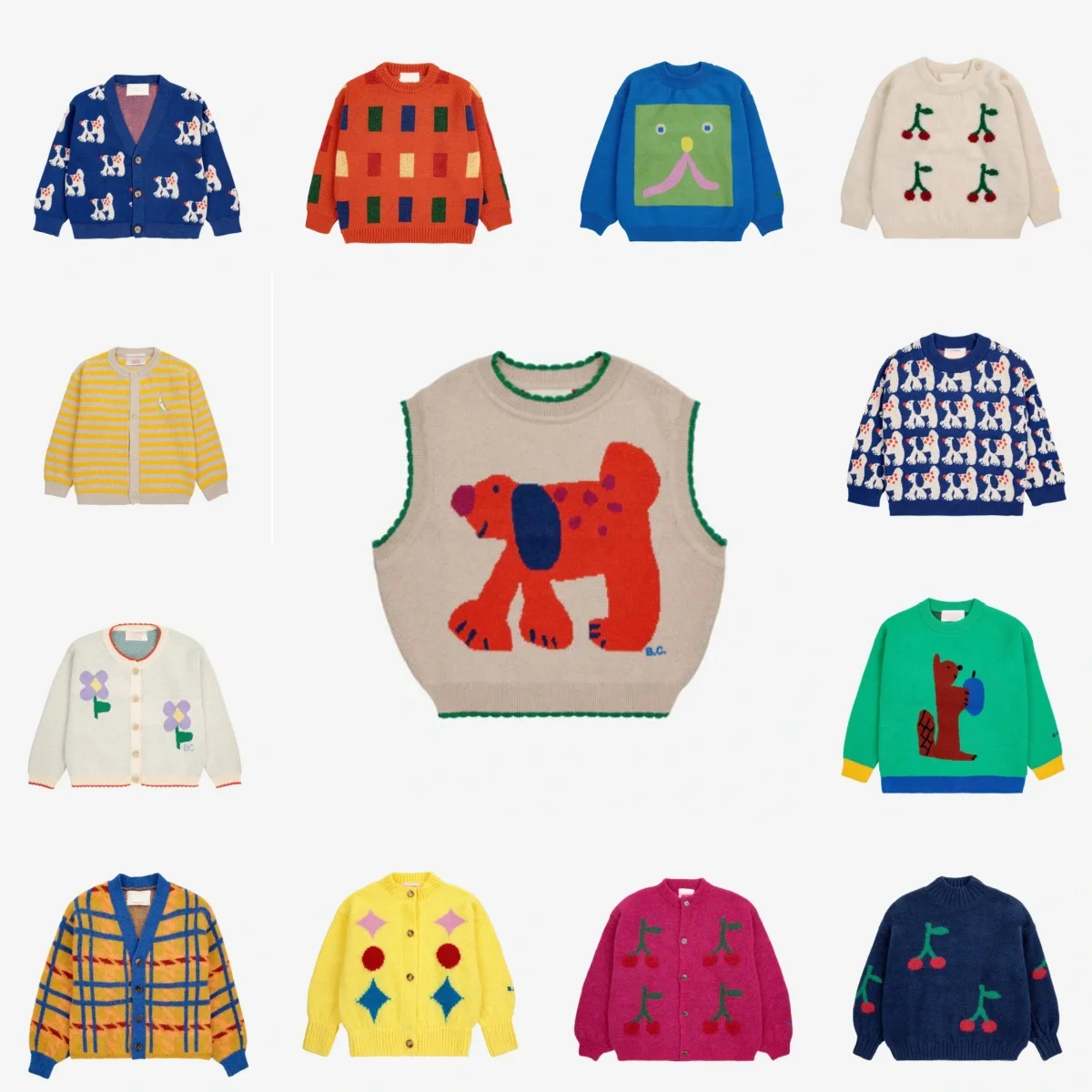 Pulls en tricot pour garçons et filles, cardigan pour enfants, tenue imprimée mignonne, vêtements d'extérieur pour enfants, vêtements pour bébés, vêtements pour enfants, nouveau, hiver, automne, 2024