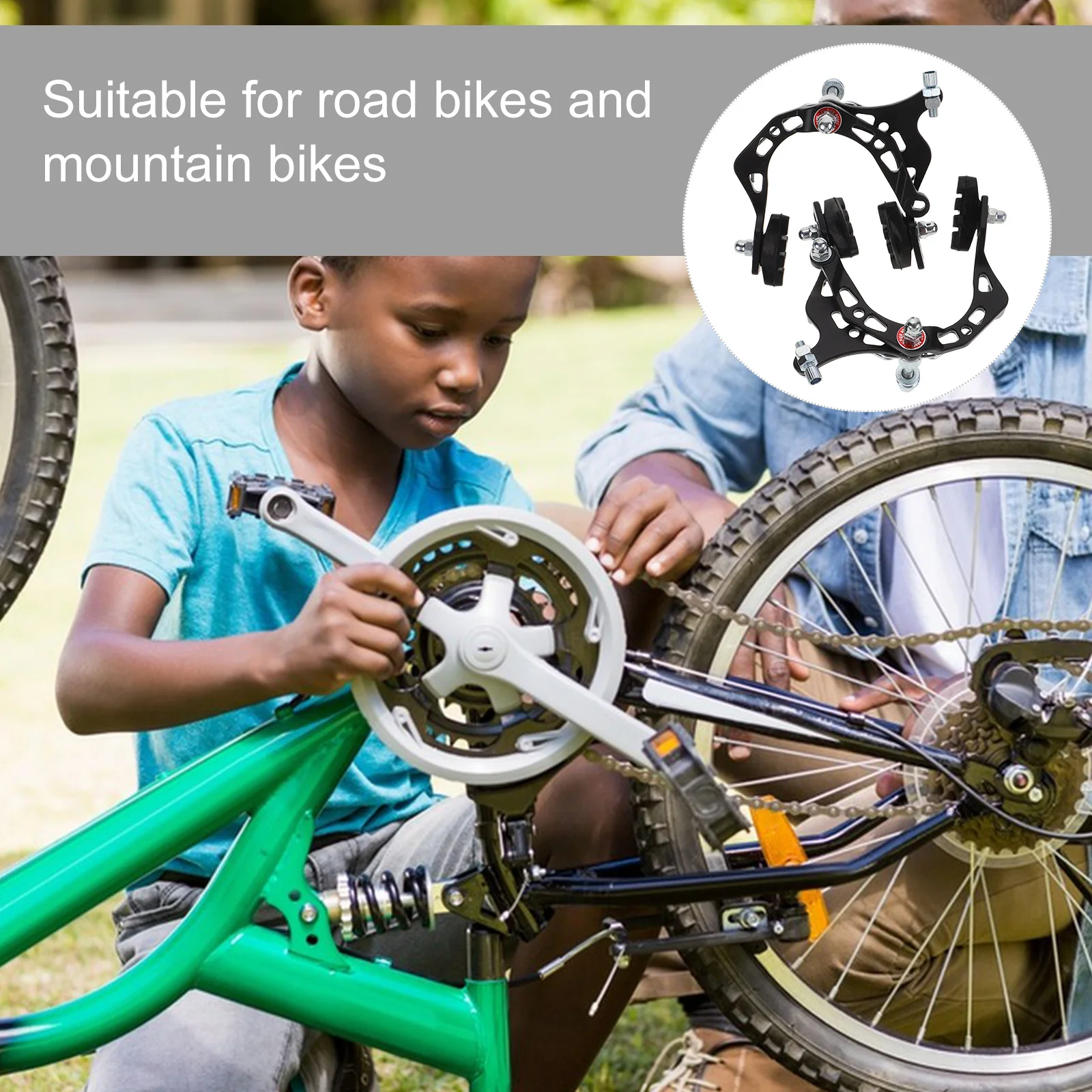 

2Pcs Bike Brake Calipers Aluminum Alloy Long Lasting Improved Stopping City Folding Bike Brakes