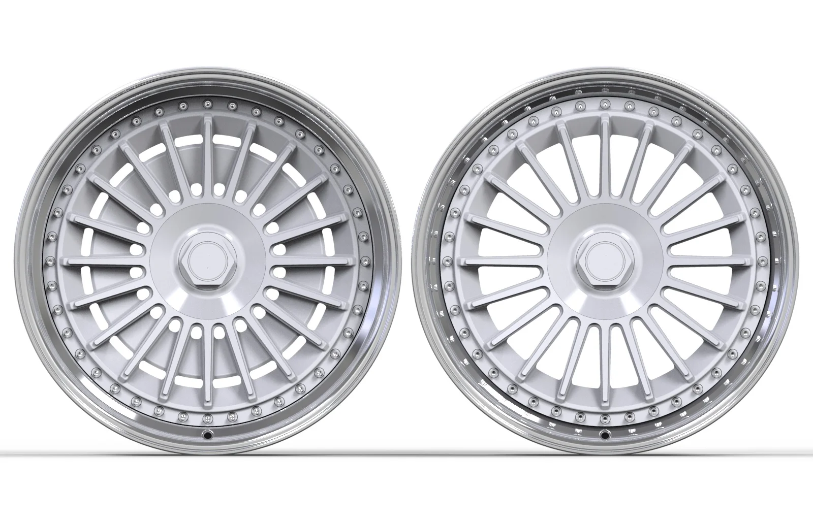 18-24 Inch 1-Piece/2-pieces Forged Wheels Customization Multi Spoke Rivet Decoration Aluminum Alloy Passenger Car Wheels