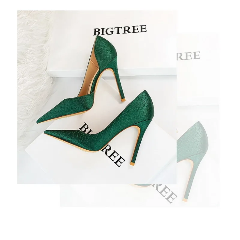 BIGTREE Shoes Designer New Women Pumps Pointed Toe High Heels Ladies Shoes Fashion Heels Pumps Sexy Party Shoes Plus Size 43