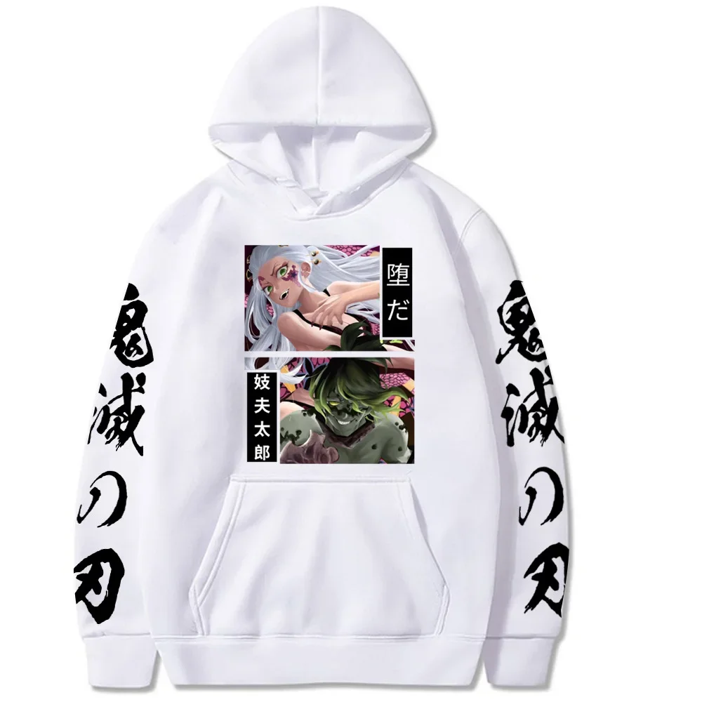 Anime demon slayer personagem estilo esportivo criativo diversão rua tendência moda combinando casual vida hoodie roupas femininas