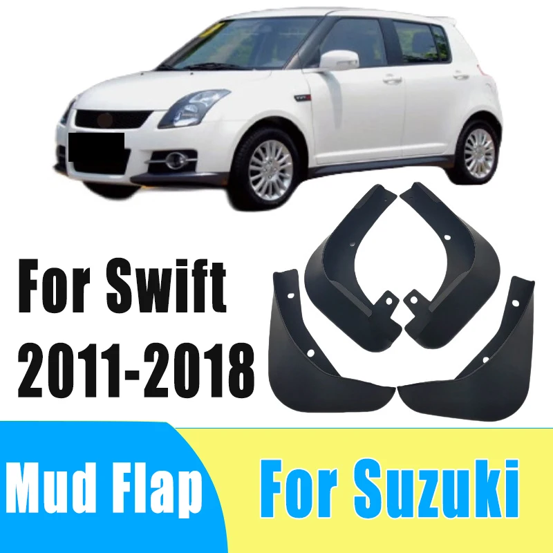 

4pcs Auto Tire Mudguard Waterproof Prevent Mud Splashing Car Mud Flap Fender Trim Accessories For Suzuki Swift 2011-2018 2017