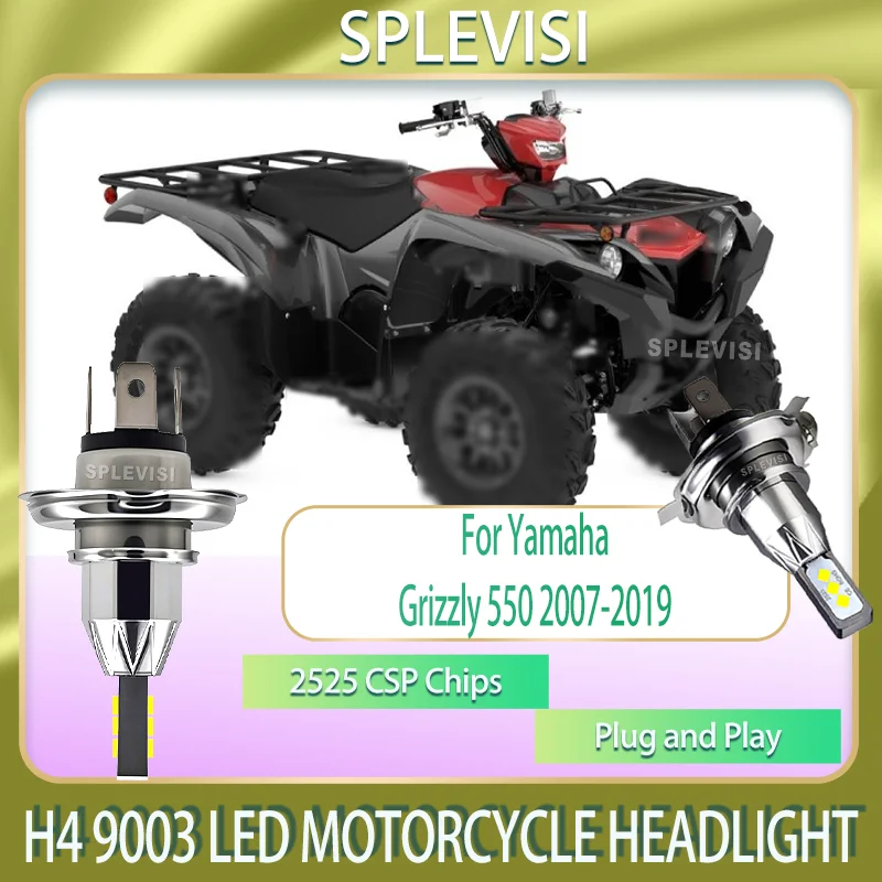 

1/2pcs Latest Upgrade LED Headlight for Motorcycles 2525 CSP For Yamaha Grizzly 550 2007 2008 2009 2010 2011 2012 2013 2014-2019