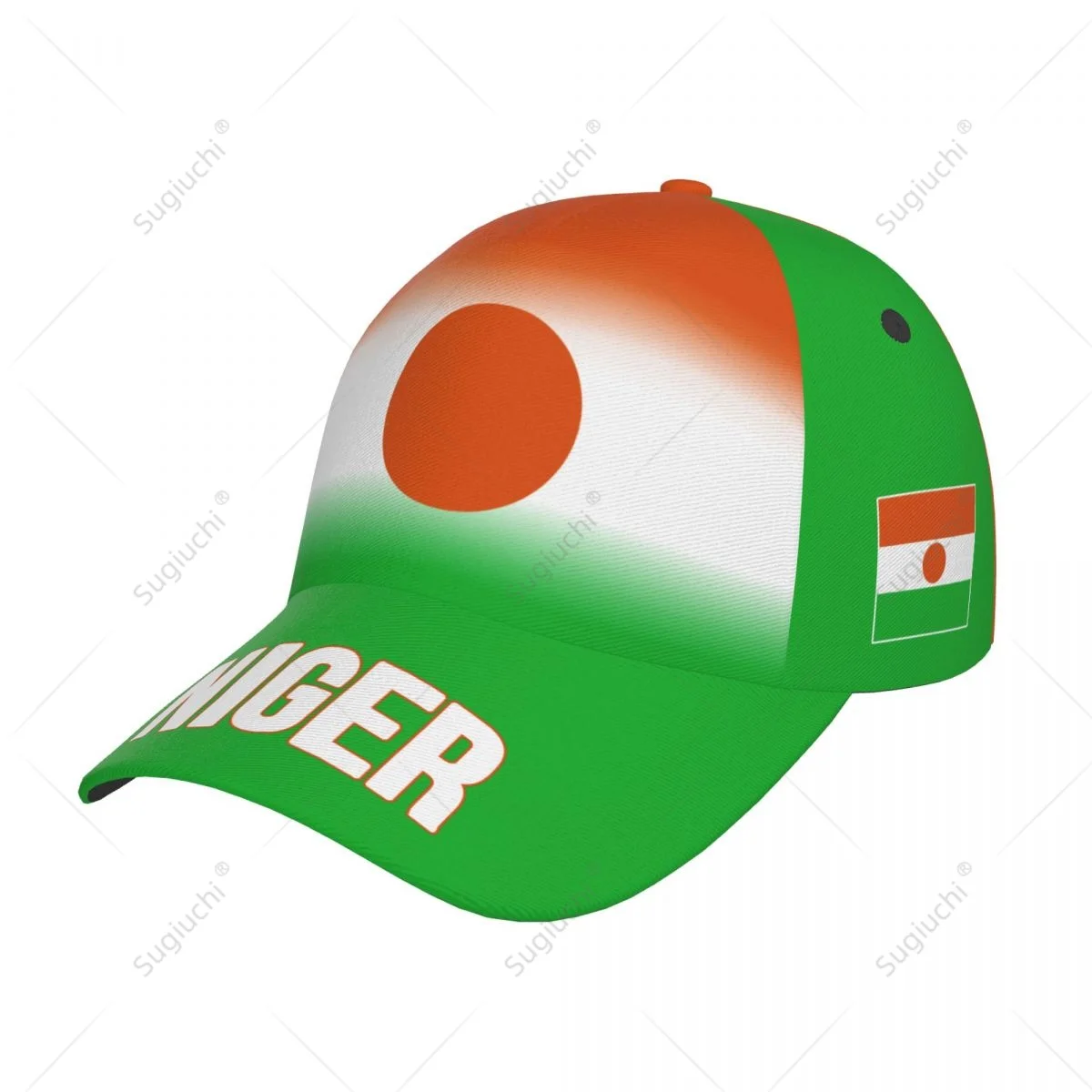 Unisex Baseball Cap Hat Niger Flag Gradient Color 3D Printing for Tennis Outdoor Bike Bicycle Golf Baseball Sports Fans