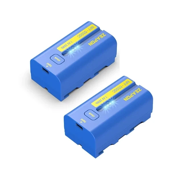 ZEAPON NPF-550QC 3500mAh Li-ion Battery Type-C USB Pocket Battery With USB-C Fast Charging for Video Light Slider Monitor