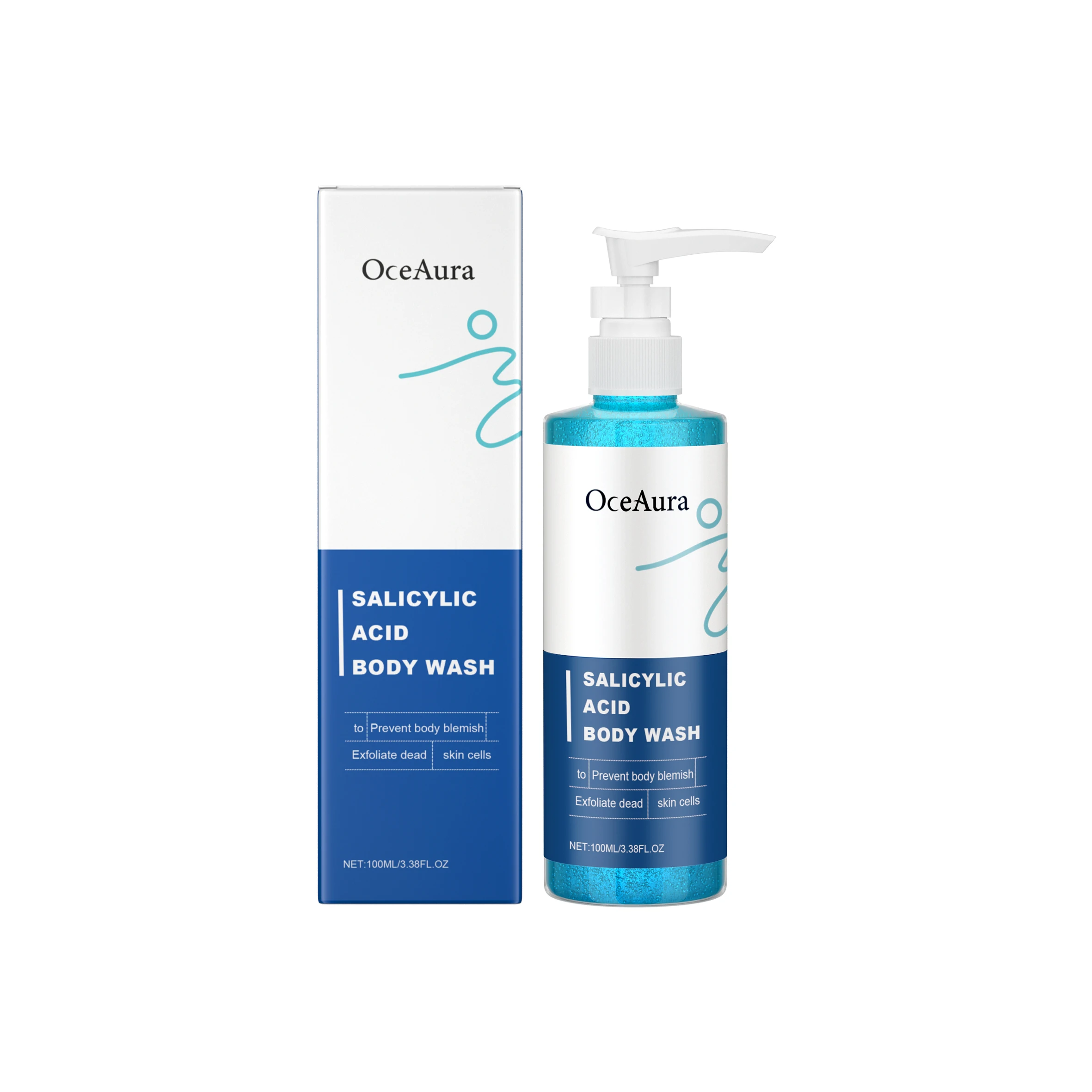Salicylic Acid Body Wash Anti Acne Exfoliator Remove Dead Skin Brightening Shrink Pores Oil Control Smoothing Nourish Shower Gel