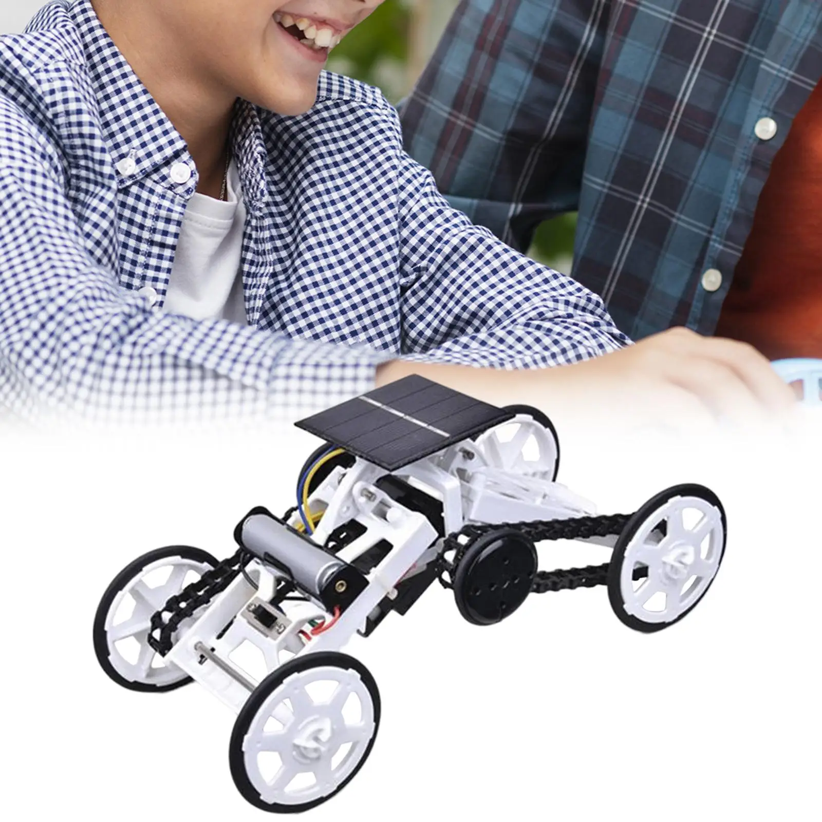 4WD Motor Climbing Vehicles Solar Powered Stem High Speed for 8-10 Year Old Boys