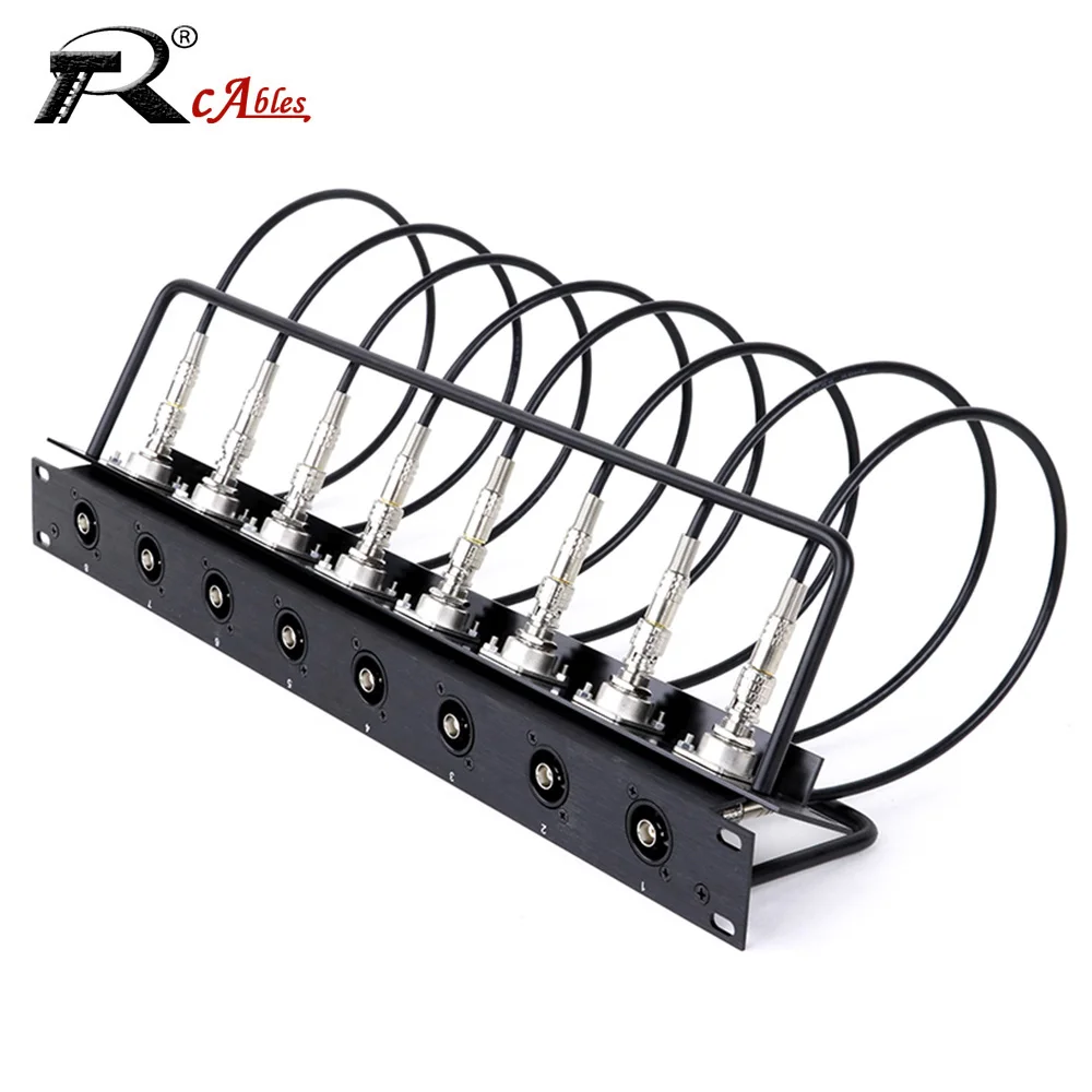 BNC Male to Male RF Coax Cable,50 Ohm RG58 Coaxial Cable with BNC Connectors,1U Cabinet Rack Mount Patch Panel 8 Way BNC Socket