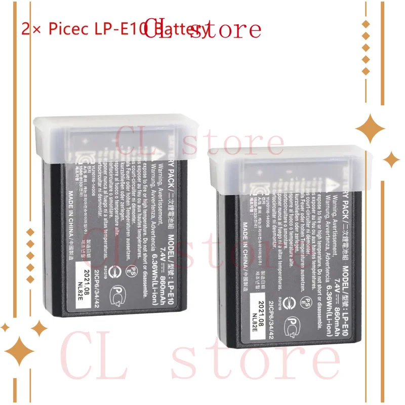 Original LP-E10 LPE10 Camera Battery LC-E10 Charger For Canon EOS Rebel T3 T6 T7 T100 Kiss X50 X80 X90 1500D  3000D 4000D Camera