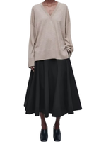 BM&MD&ZA2024 new women's autumn simple fashion casual advanced solid color version V-neck merino wool sweater