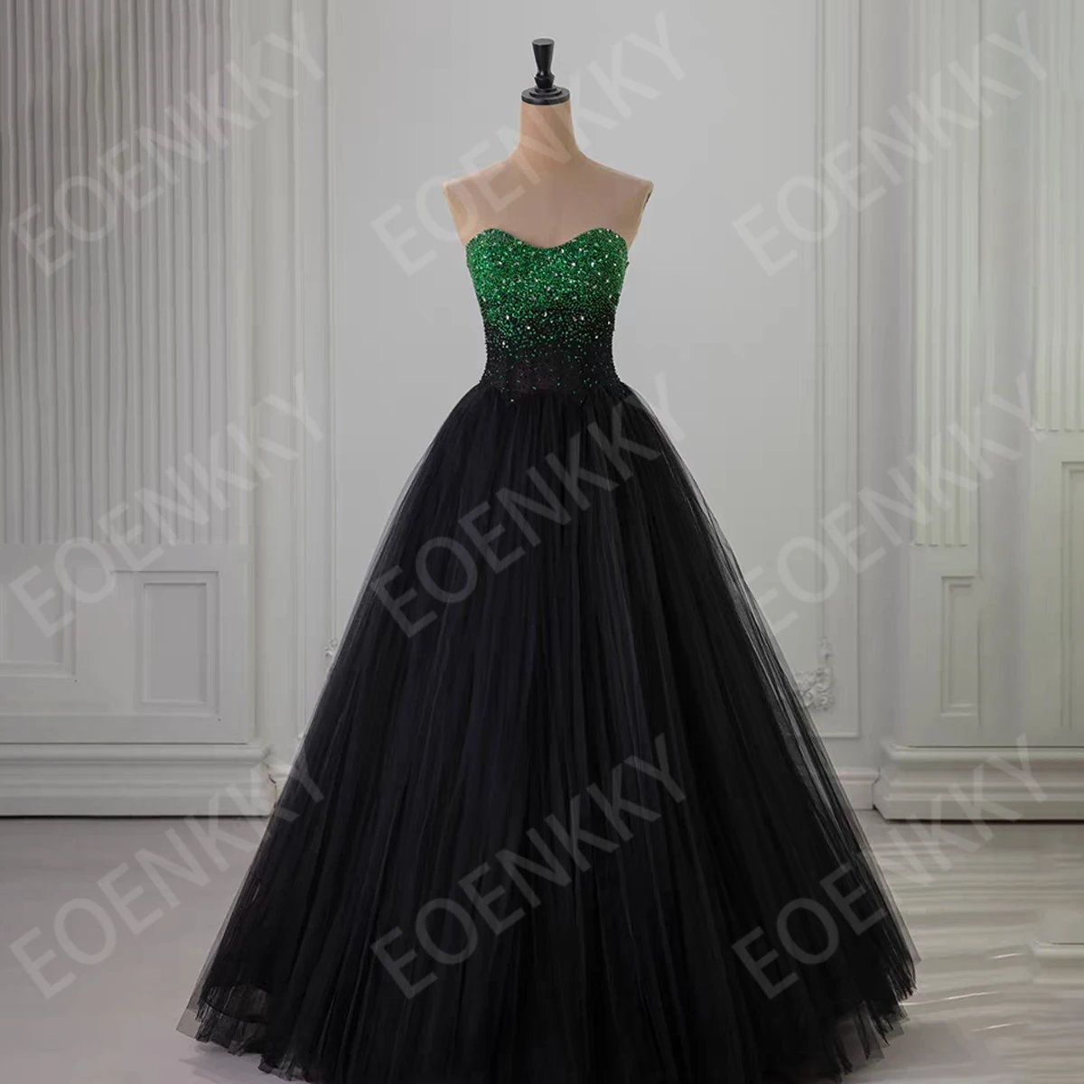 

EOENKKY Saudi Arabia Evening Dress Luxury Sweetheart Neck Beaded A Line Tulle Dinner Dubai Prom Dresses Customized فستان سهره