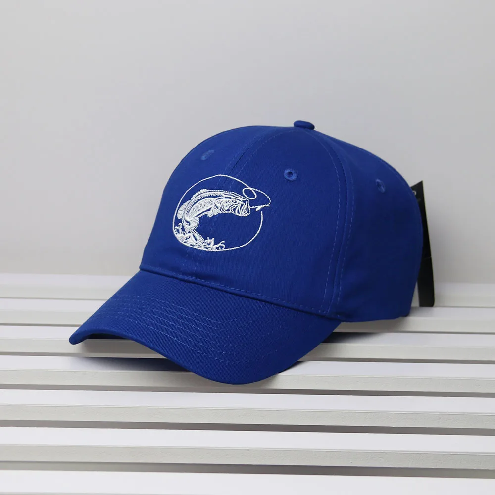 Simple Silver Carp Embroidery Quick-Drying Peaked Cap for Women Outdoor Leisure Sports Couple Sun Protection Hat