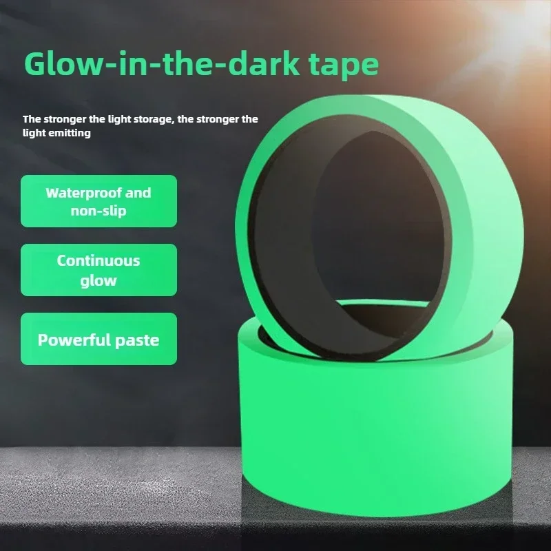 5M Glow in The Dark Tape, Fluorescent Safety Warning Stair Tape, Strong Adhesive Fire Escape Luminous Tape for Home Decor, DIY,