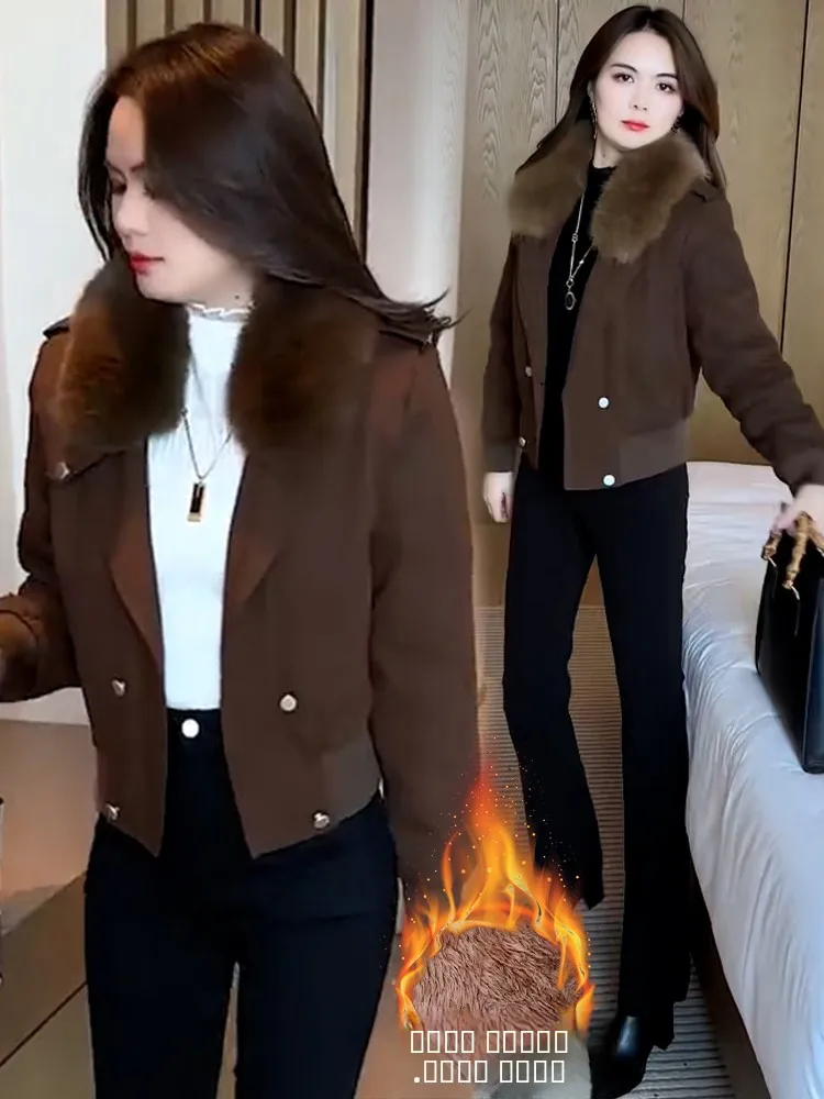 

Новинка! Женское модное утепленное хлопковое пальто свободного кроя с флисовой подкладкой для осени и зимы.