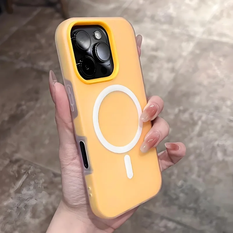 for iPhone 16 15 14 13 12 11 Pro Max Phone Case 2 IN 1 Shockproof Magnetic 16 Plus Compatible for Magsafe Wireless Charge Cover