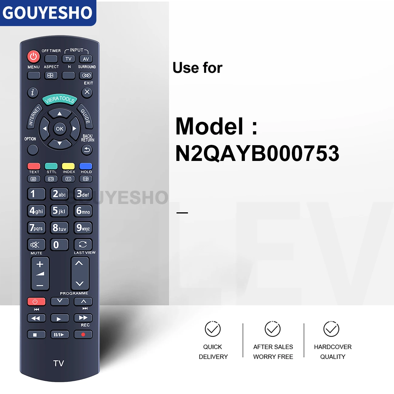 New N2QAYB000753 Remote Control For Panasonic TV TX-L32D25BA TX-P42S30Y TX-L37V20BA