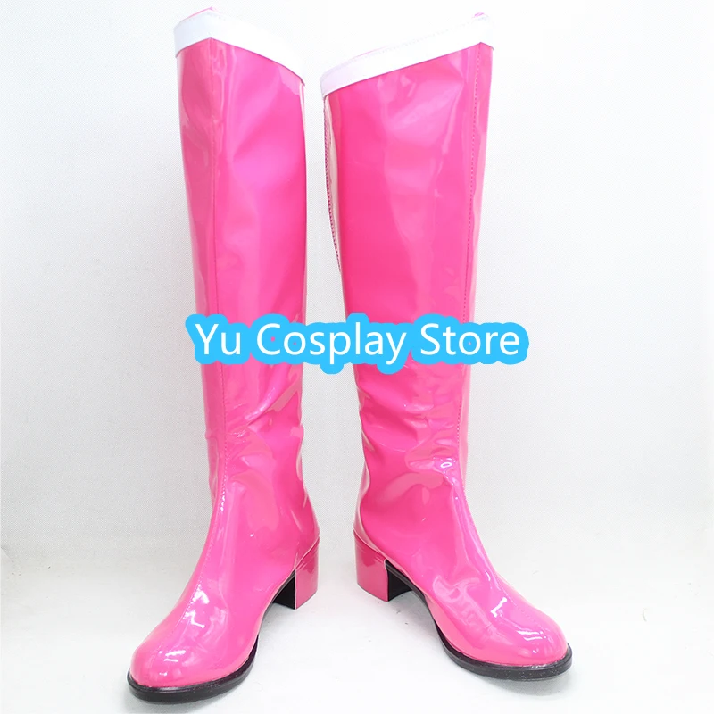 Tsukino usagi cosplay sapatos serenidade cosplay prop sapatos de couro do plutônio botas de halloween feito sob encomenda