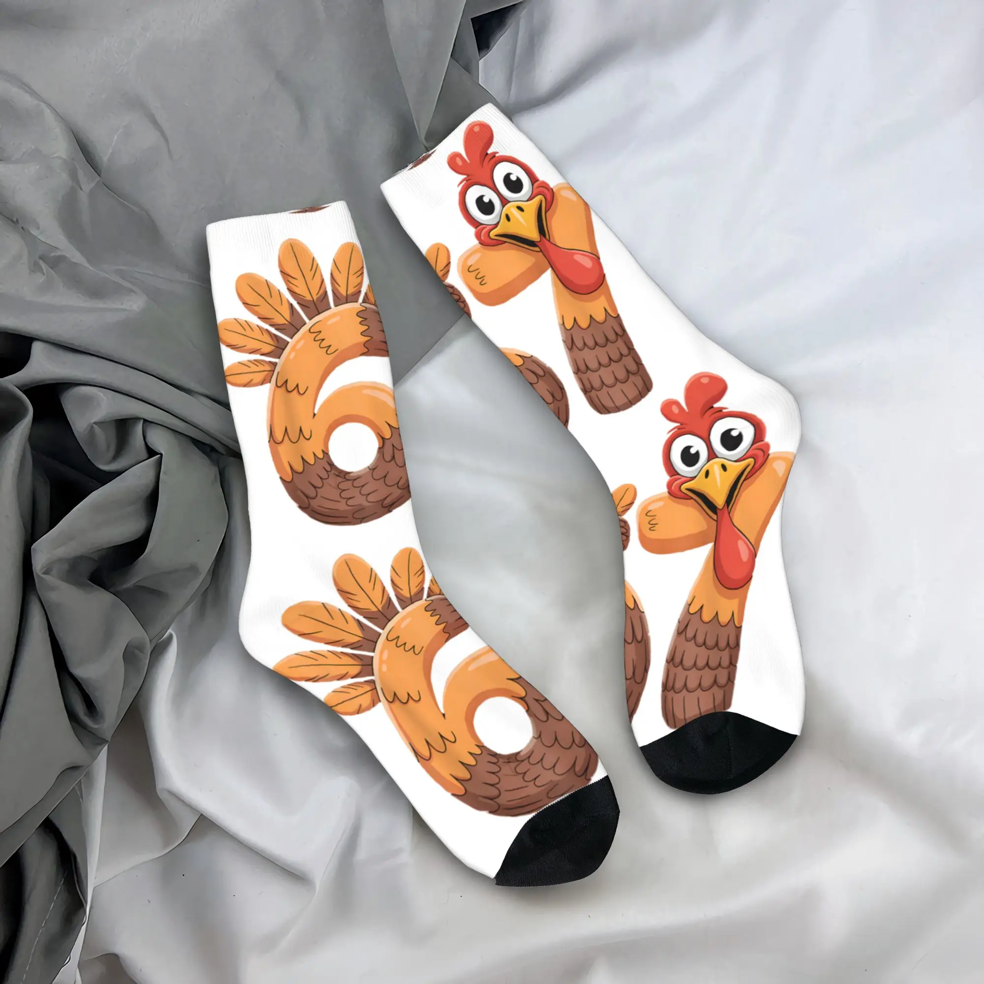 Adultos homens meias 67 ação de graças engraçado turquia ação de graças 67 meias turquia anti suor quente macio meias outono esportes meias