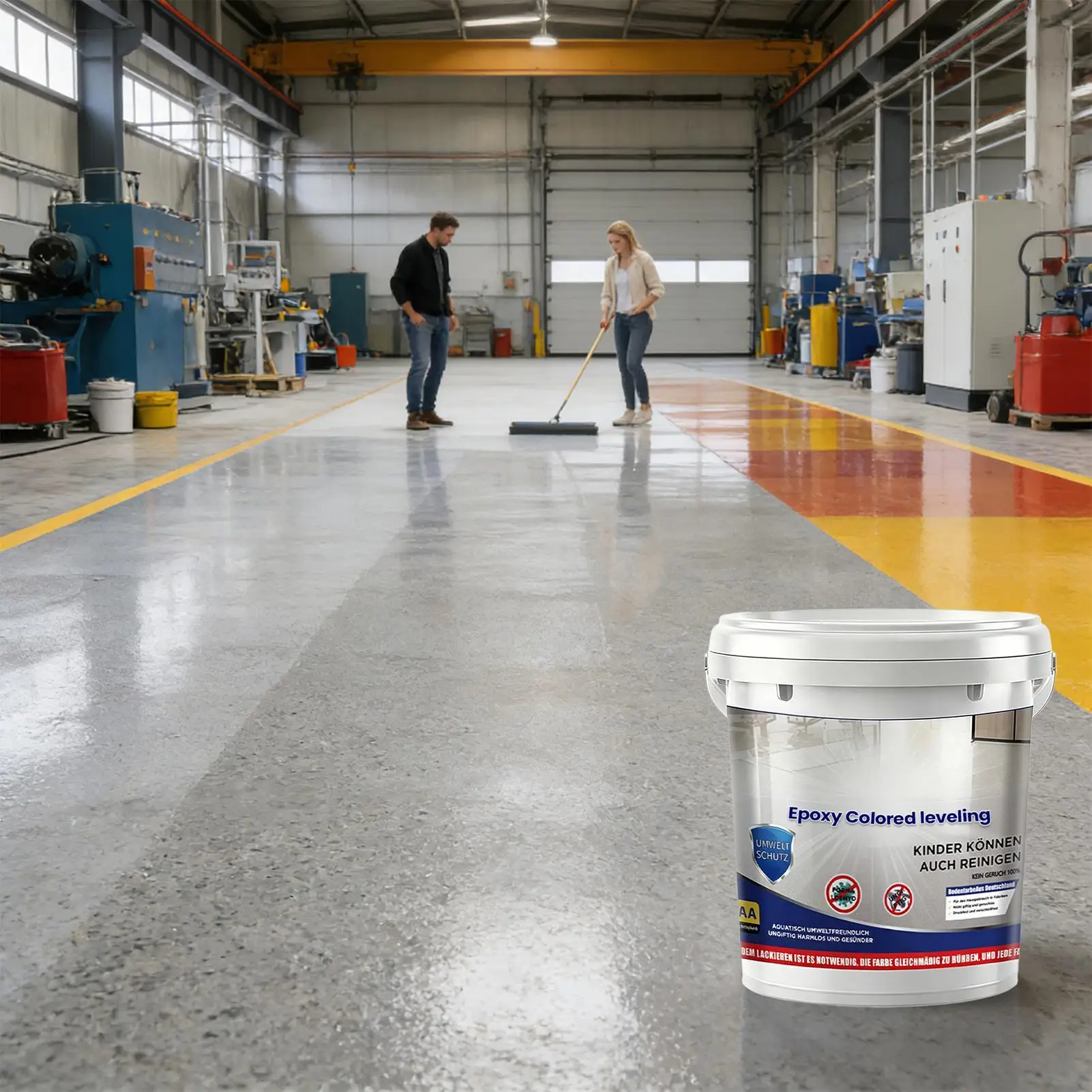 High-Gloss Marble Effect Epoxy Floor Coating Marble Paint Cement Floor Paint for Indoor Wear Resistance and Slip Resistance