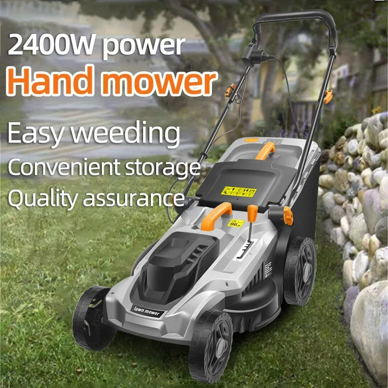 Home lawn Mower Hand Push Lawn Mower 2400W Garden and Agricultural Weeding Tool 3600rpm Brush Cutter lawn Mower Gardening Tools