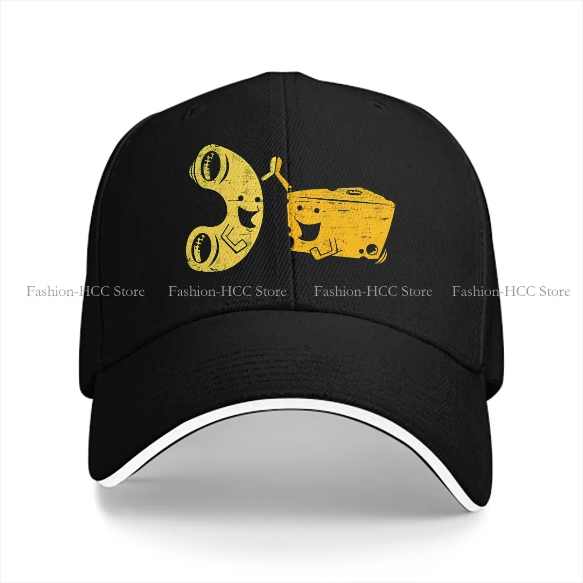 Mac And Cheese-gorra de béisbol para hombre y mujer, visera de protección, Snapback, pastafarianismo, FSM Flying, Spaghetti, monsterismo