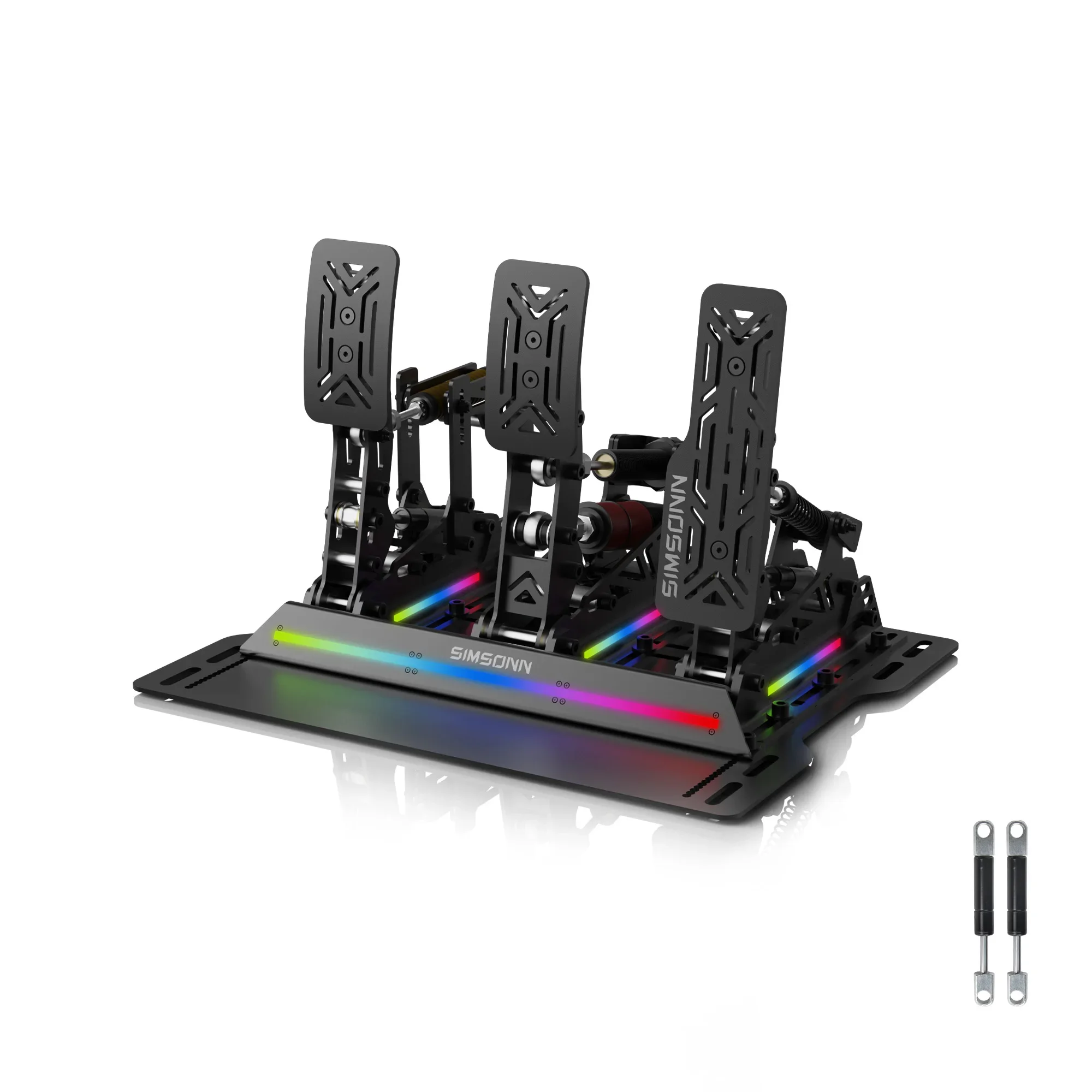 Simsonn Black-Pro X P3-H3-Plate Racing Simulator Pedals With Led Ambient Light-image