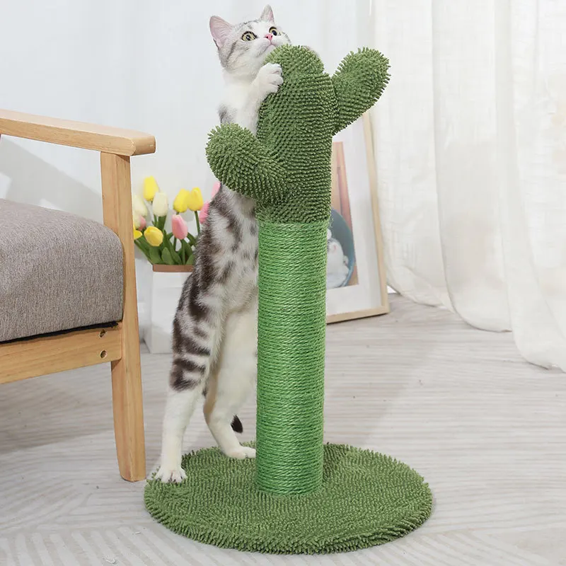 Cute Cactus Pet Toy with Ball Cat Tree Cat climbing frame Relieve Boredom Grinding Claws Toy Cat Climbing Frame  Interactive Toy