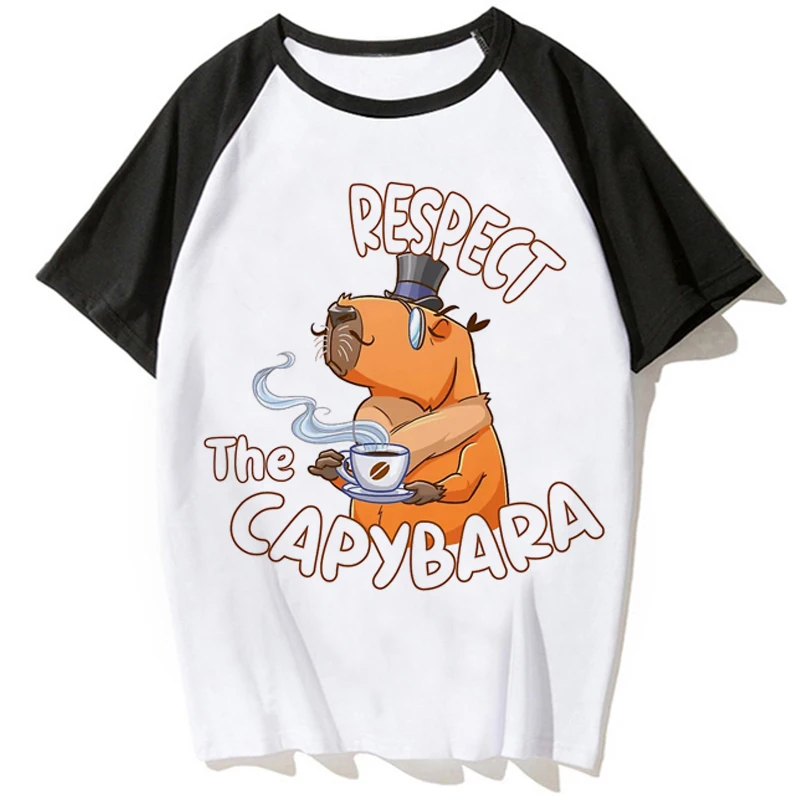 capybara t shirt tee men harajuku clothing funny streetwear male hip for t-shirt top hop tshirt