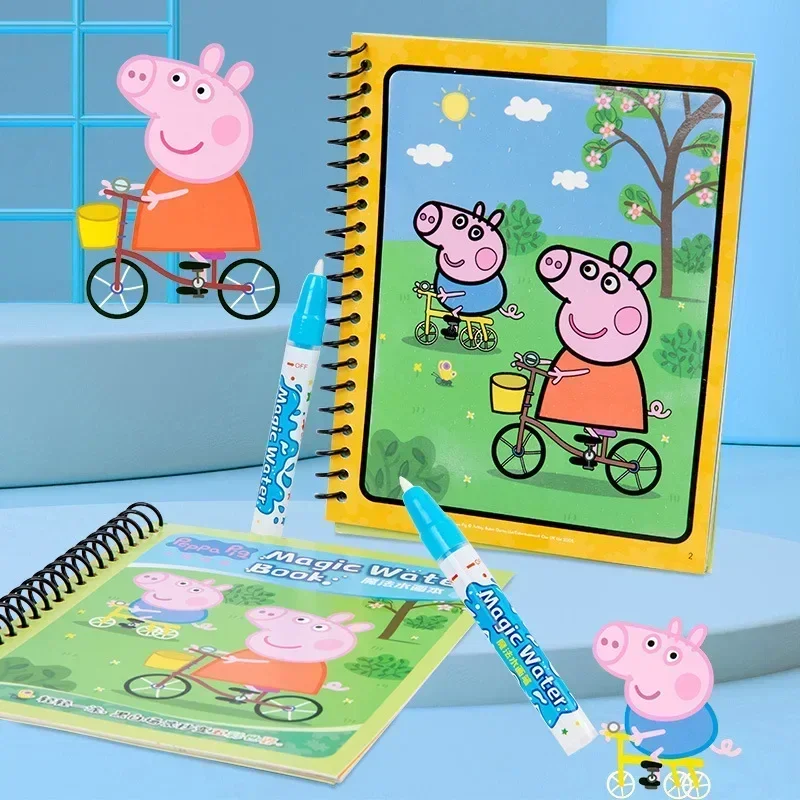 Peppa Pig Page's Water Painting Book Baby's Brainstorming Development Graffiti Clear Water Drawing Board Washable Drawing Book