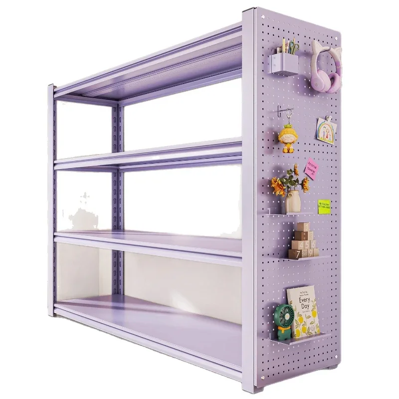 Household Purple Shelf Steel Shelf Floor to Floor Multi-layer Storage Rack Kitchen Balcony Storage Rack Supermarket Display Rack