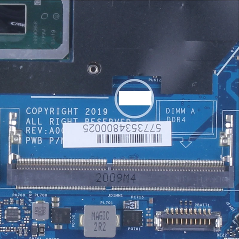 Imagem -05 - Placa-mãe Portátil La-g901p para Dell Latitude 5510 5500 0j16nw 0f9gj4 0f25w9 I38145u I59365u I7-8665u