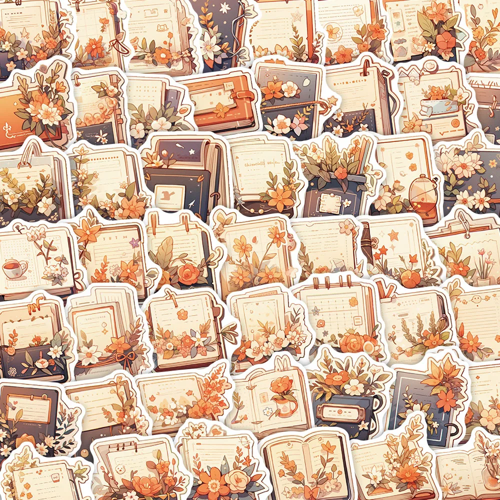 50 قطعة من ملصقات الهاتف الممتعة على شكل زهرة المعرفة الكرتونية، ملصقات ألعاب الكمبيوتر المحمول وكوب الماء