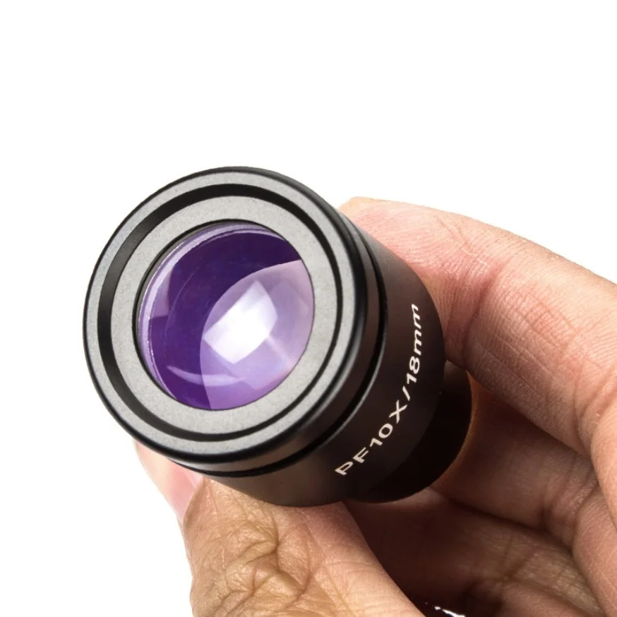 10X 18mm 20mm Biological Binocular Microscope Eyepiece Plane Cocular Wide Angle Eye Glass Ocular Lens 23.2mm Mount for Lab XSP