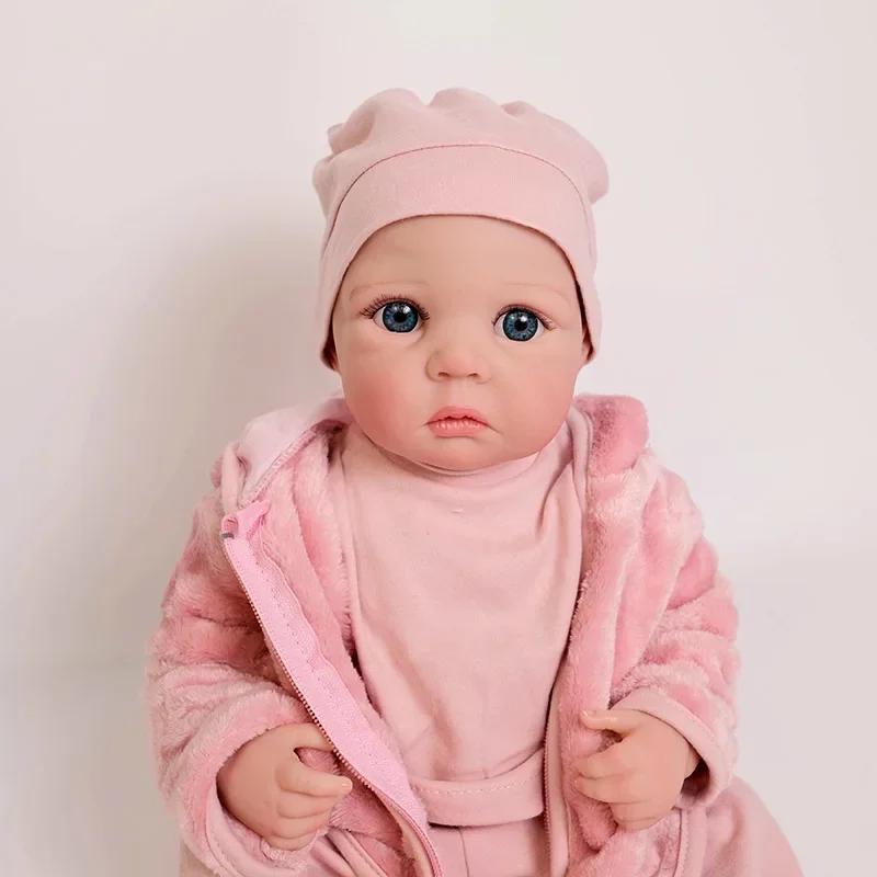 Muñeca Reborn Baby Daphnne de 19 pulgadas, cuerpo completo de vinilo con pelo dibujado a mano, piel 3D, pintura de múltiples capas con venas visibles