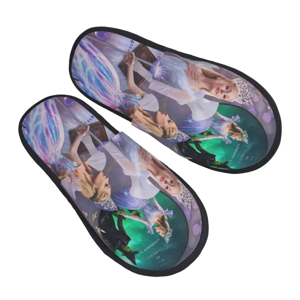 

Зимние тапочки Wicked For Good Glinda Merch, домашние меховые шлепанцы, домашние тапочки принцессы из фильма, уютные нескользящие шлепанцы