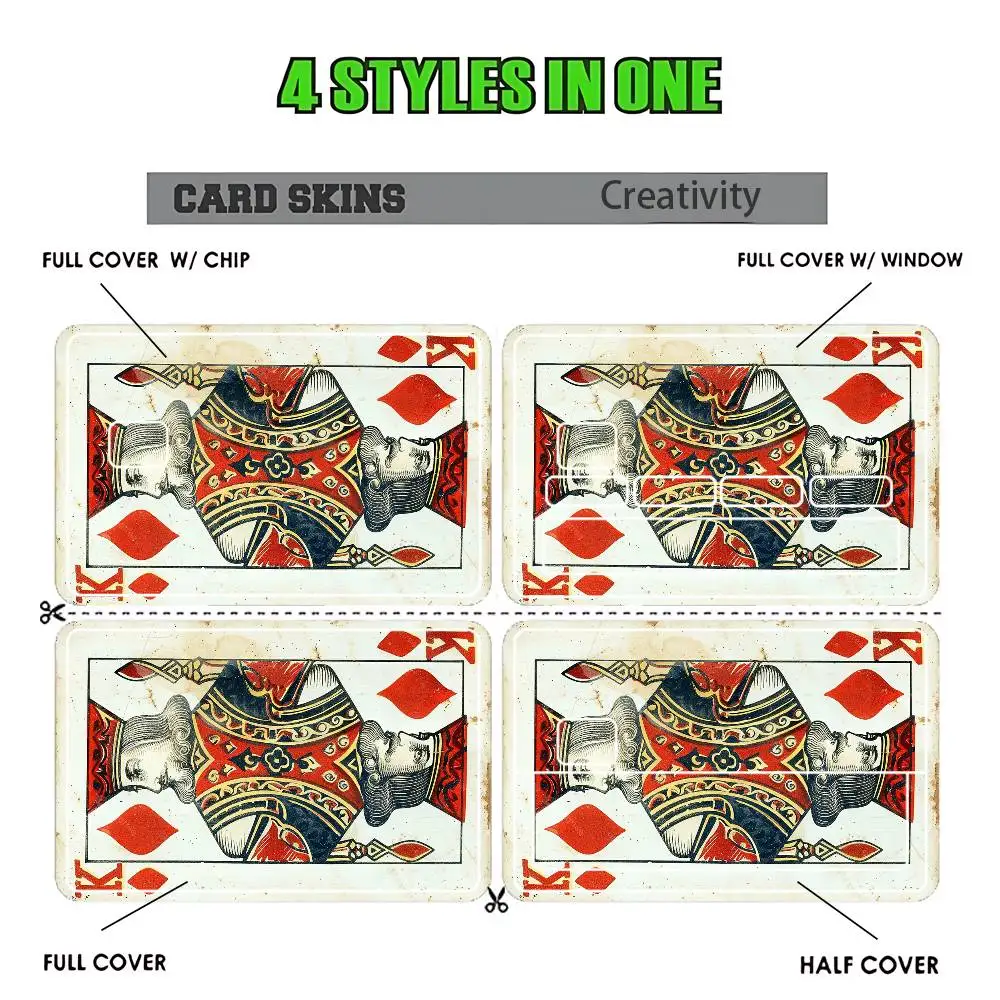 King Poker Stickers Credit Visa Debit Bank Charge Card Bus Metro Waterproof Sticker Decal