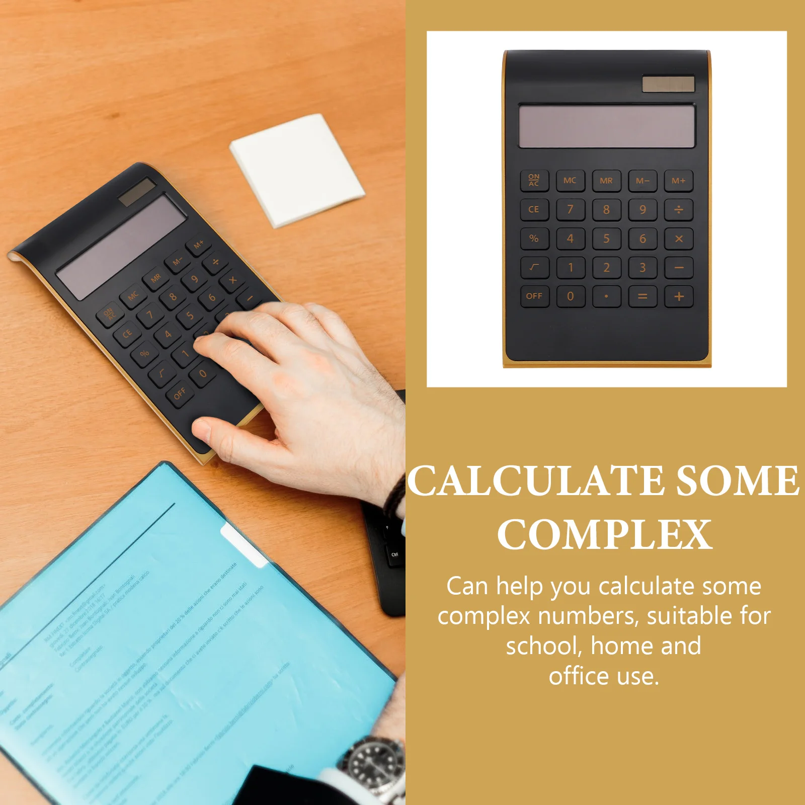 Solar Calculator Basic Portable Desk Counting Accessory Household Plastic Child Professional