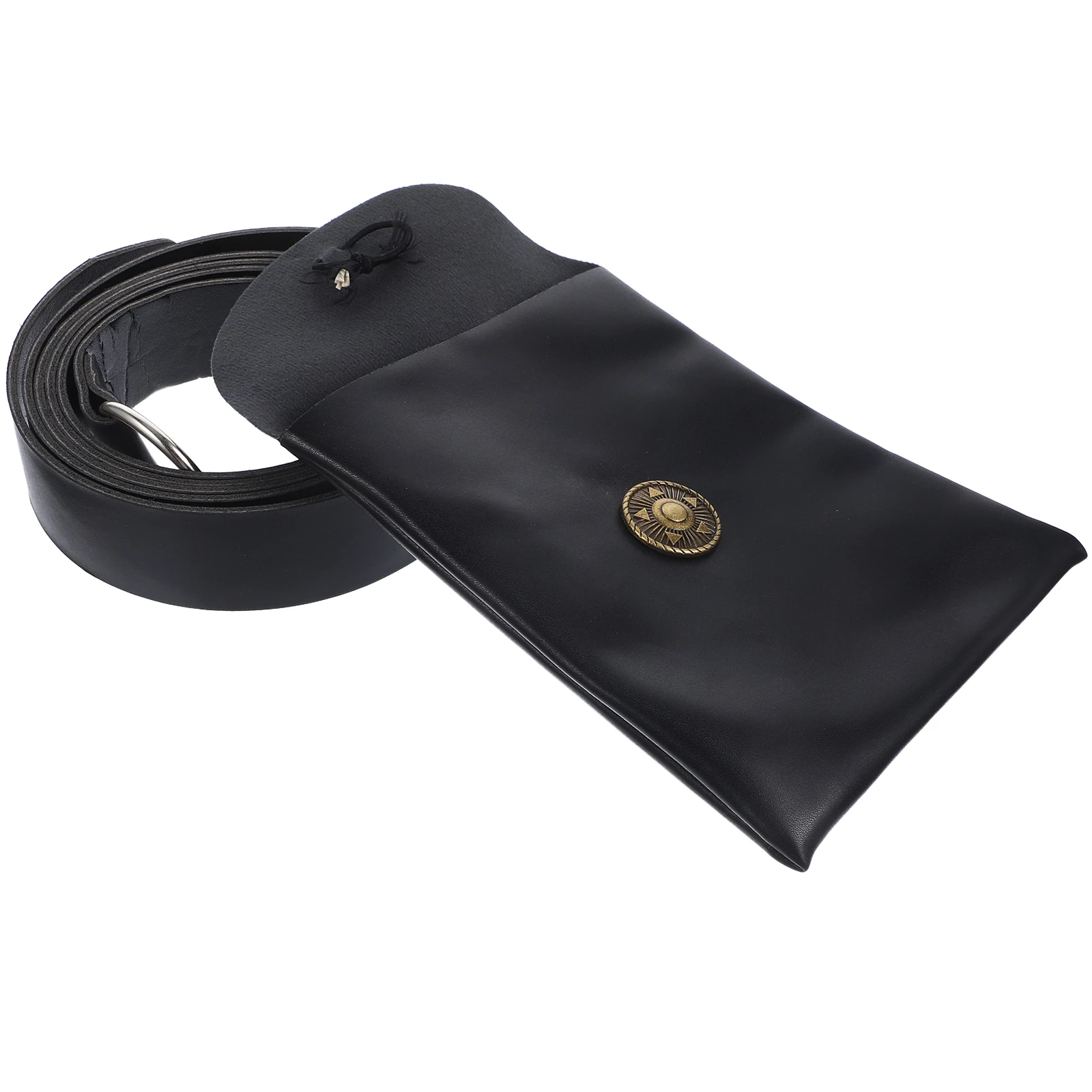 1Set Medieval Faux PU Waist Bag Vintage Renaissance Cosplay Purse Halloween Party Supply Pirate Cosplay