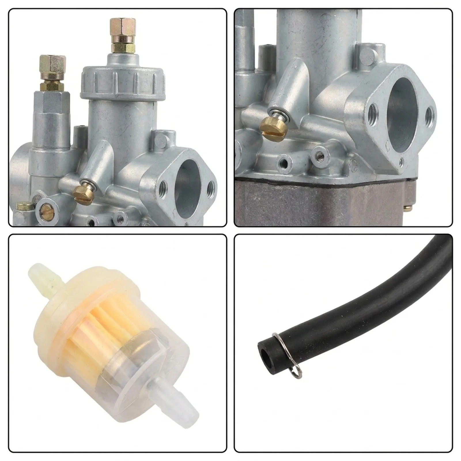 Motorcycle Carburetor 21mm Carburetor Construction Improved Fuel Efficiency Precise Fuel-Air Mixture Engine Startup