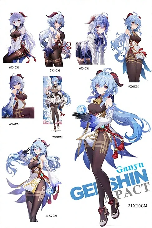 装飾的な3Dすね衝撃ステッカー,防水で取り外し可能なゲームステッカー,愛らしい女の子のためのコンピューター装飾