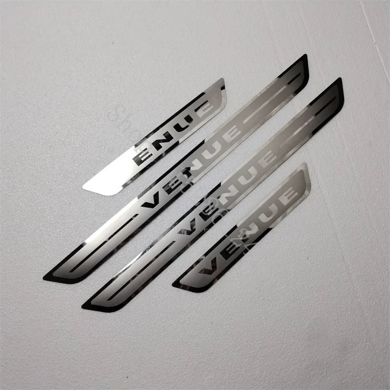 

Car Sticker Accessorise Stainless Steel Car Door Sill Protector Scuff Plate For HYUNDAI VENUE Car Styling 2019 2020 2021-2024