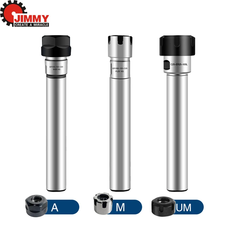 Imagem -03 - Jimmy-fresadora Extensão Rod Centro de Usinagem Cnc Ferramenta Post Lathe Ferramenta er Ferramenta Bar Holder Er8 Er11 Er16 Er20 m um