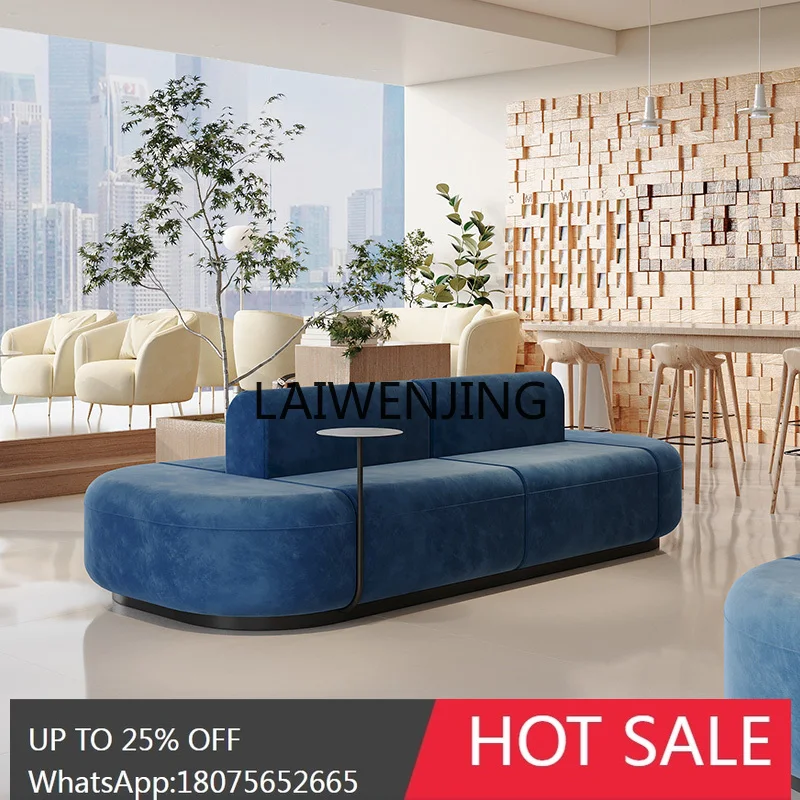 sitting area double-sided sofa studio beauty salon table and chair booth