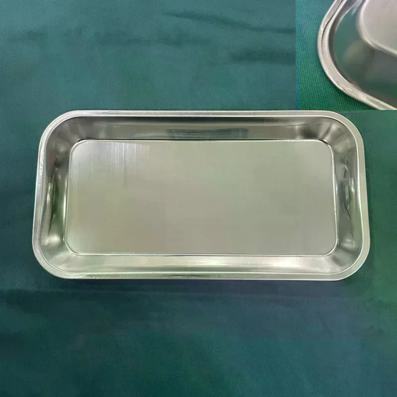 Kitchen Tray Stainless Steel Square Storage Tray Dental Tool Nail Tattoo Dental Device Supplies Tray Dish 1pcs