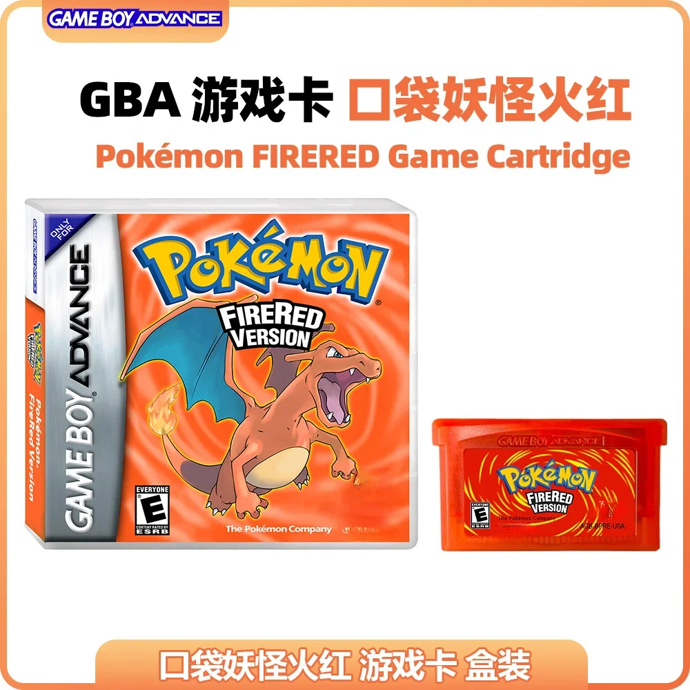 GBA RTC Pokemon Real Clock Game Card Ruby  Emerald Sapphire  Fire Red  Leaf Green Pokémon Series English Games