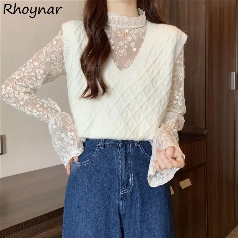 

6 Colors Cropped Sweater Vests Chic Sweet Autumn Preppy Style Fashion Ulzzang Teens Aesthetic Sleeveless Clothes Leisure Campus