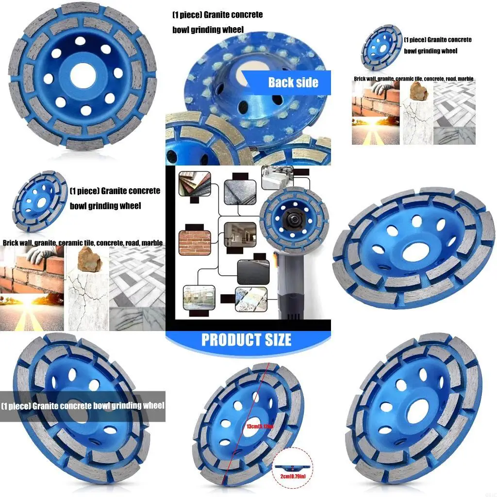 

Q81C Wheel Disc Grinding Cup Concrete Marble Stone Floor Polishing Plate Double Row